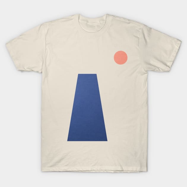 SNJ - Mount_Fuji - minimalist_japnaese_paper_style + beige background version T-Shirt by SNJ 新農氏